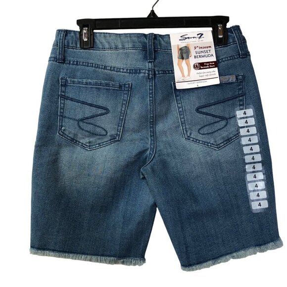 SEVEN7 SUNSET BERMUDA FREY HEMSHORTS SIZE 4 NWT - Picture 4 of 6